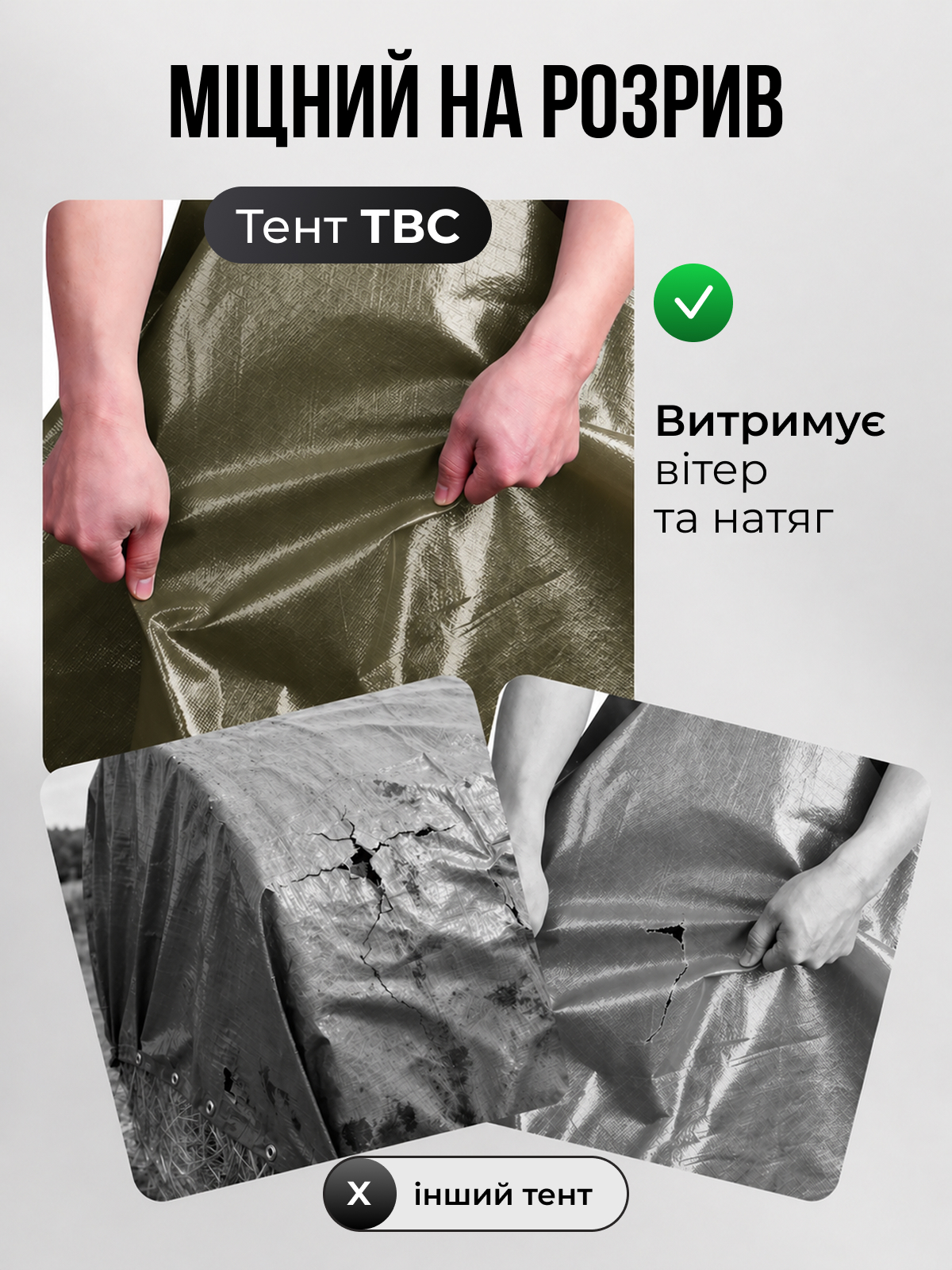 Деталі та якість тенту TBC